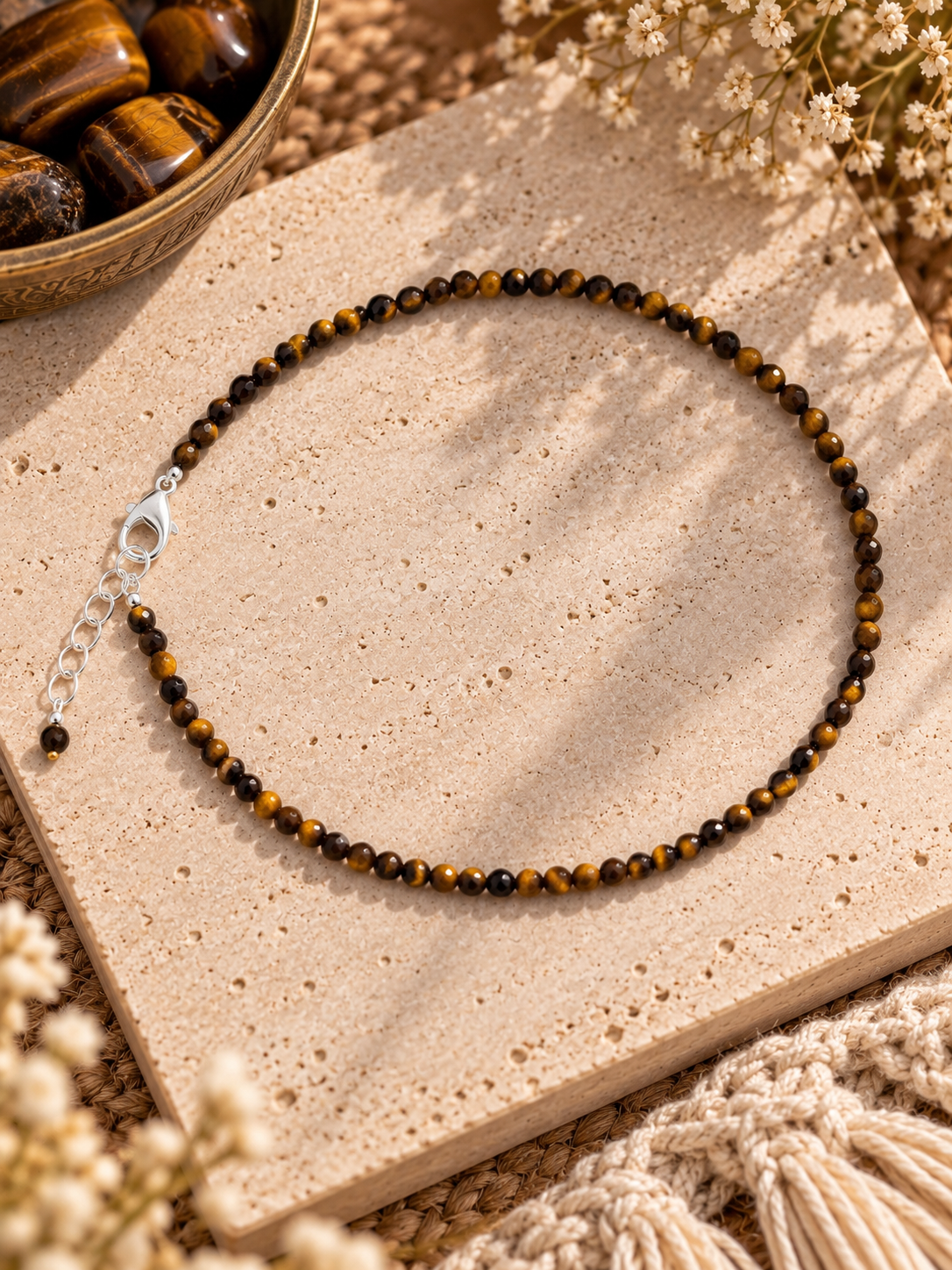 Tiger's Eye Anklet