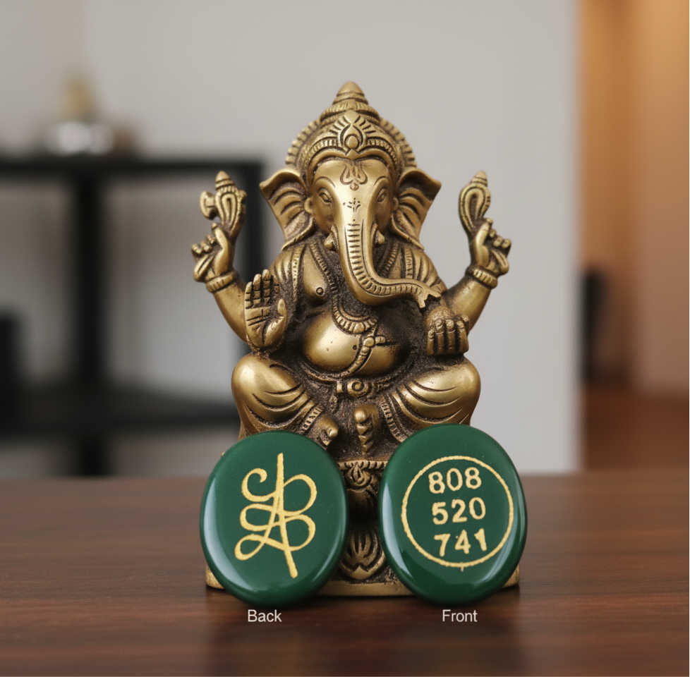 Green Jade Zibu Coin