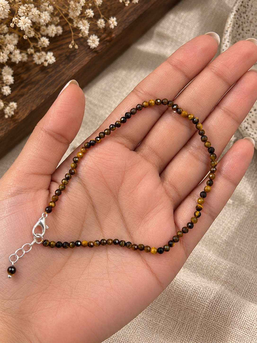 Tiger's Eye Anklet