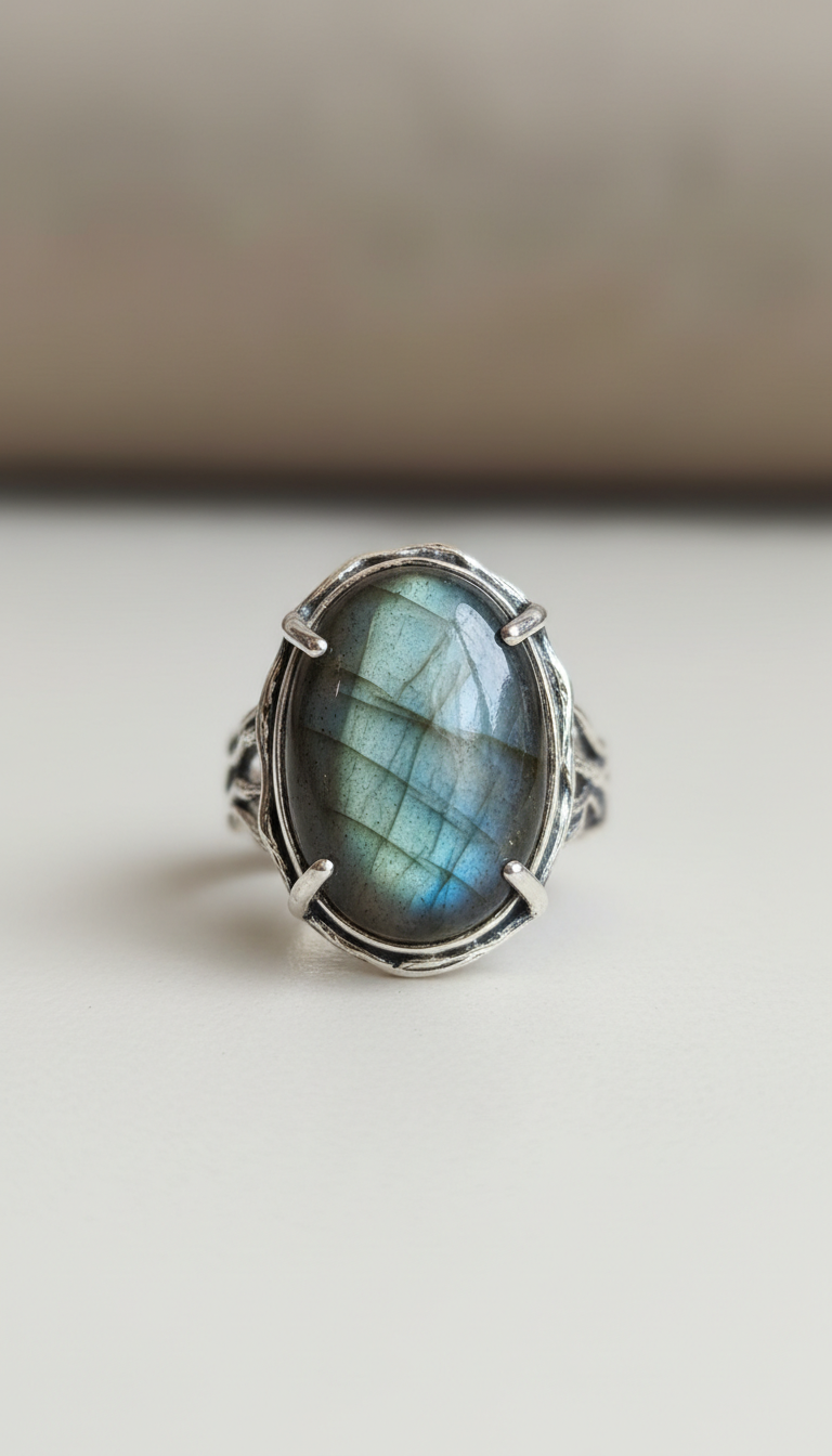 Labradorite Grounding Crystal Ring