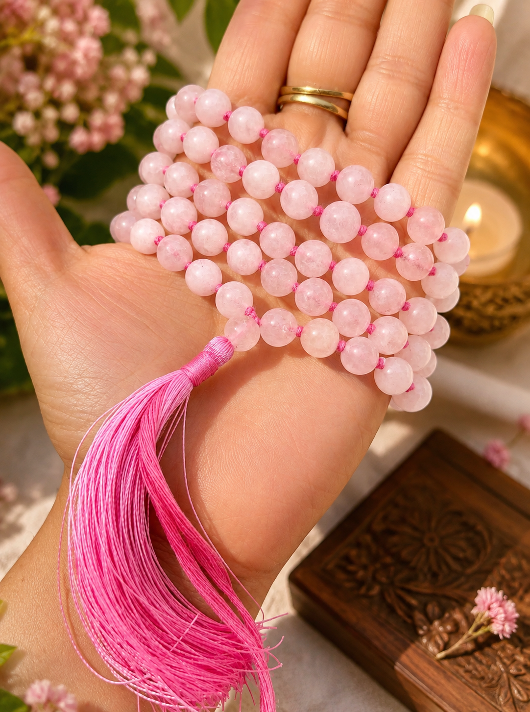 Rose Quartz Jaap Mala – 108 Beads