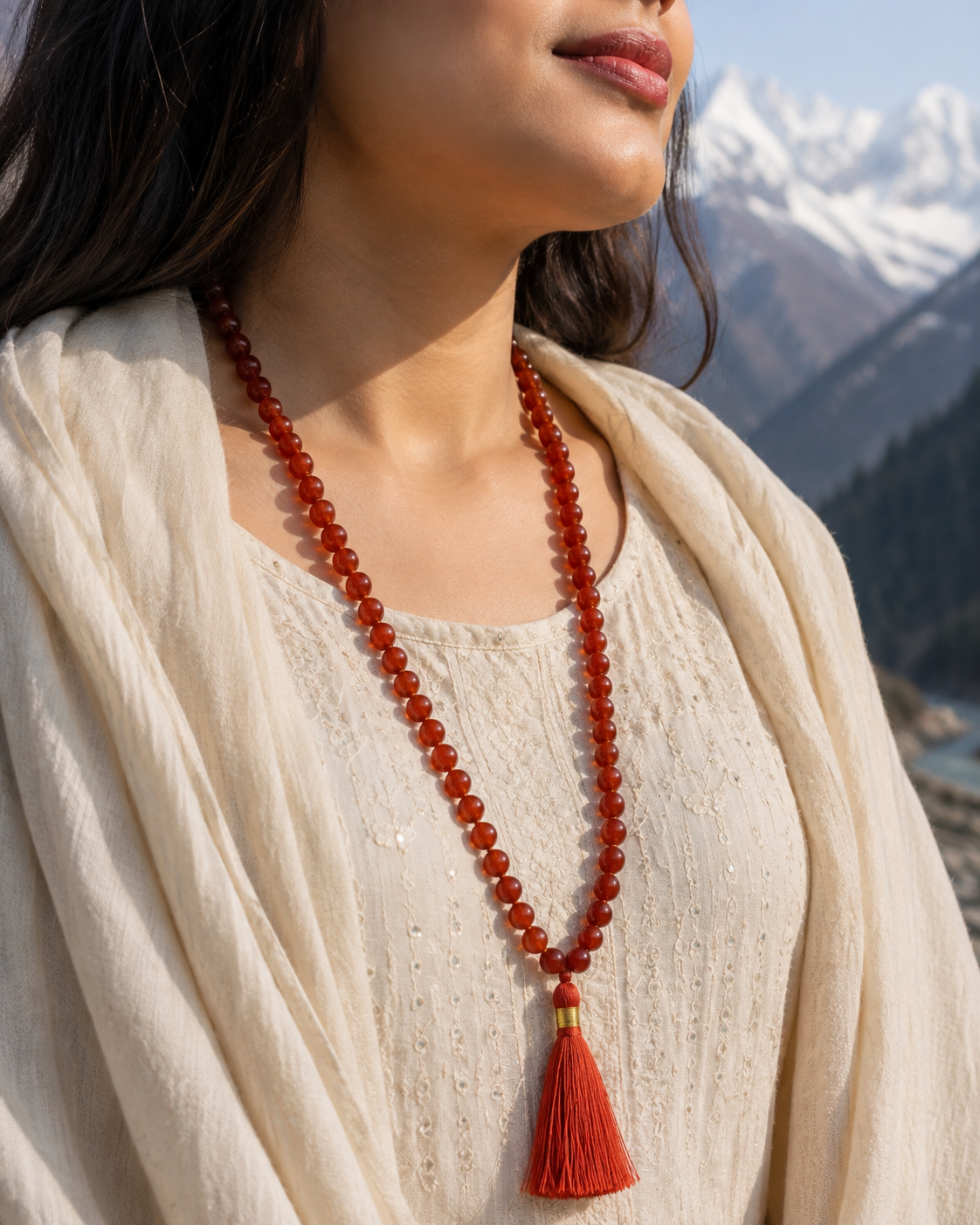 Carnelian Jaap Mala – 108 Beads