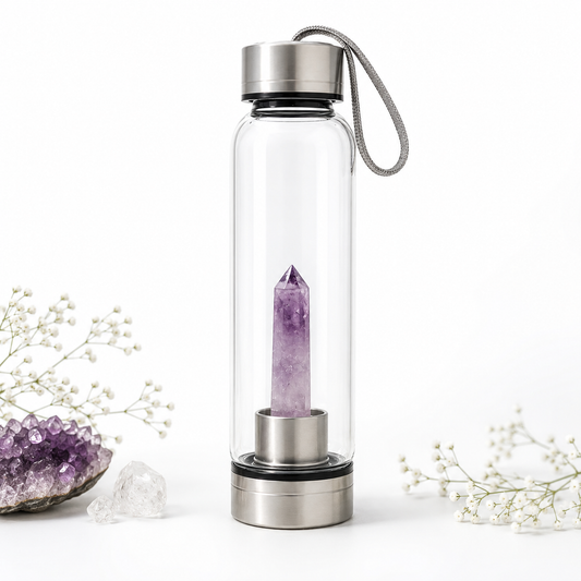 Amethyst Crystal Water Bottle